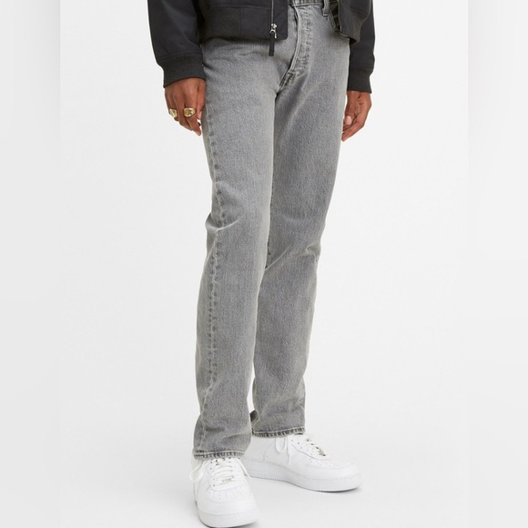 Levi's Men's 501 Orig Stretch Mid Rise Reg Fit Straight Leg Jeans - Size 42x32 - Picture 2 of 13